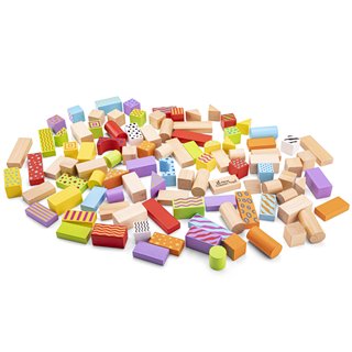 Building blocks in a drum - fantasy color - 100 pieces